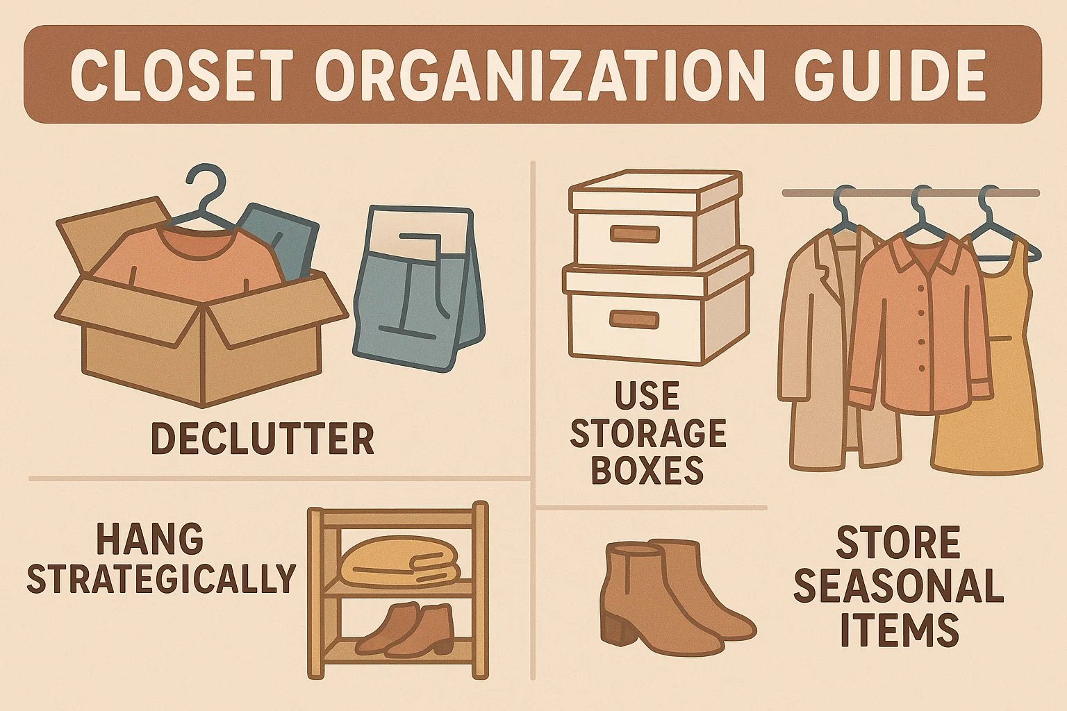 Closet Organization Tips infographic