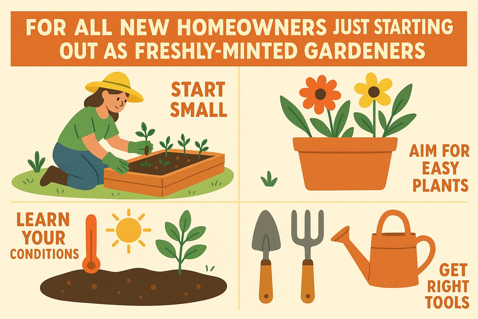 Beginner's Gardening Guide infographic