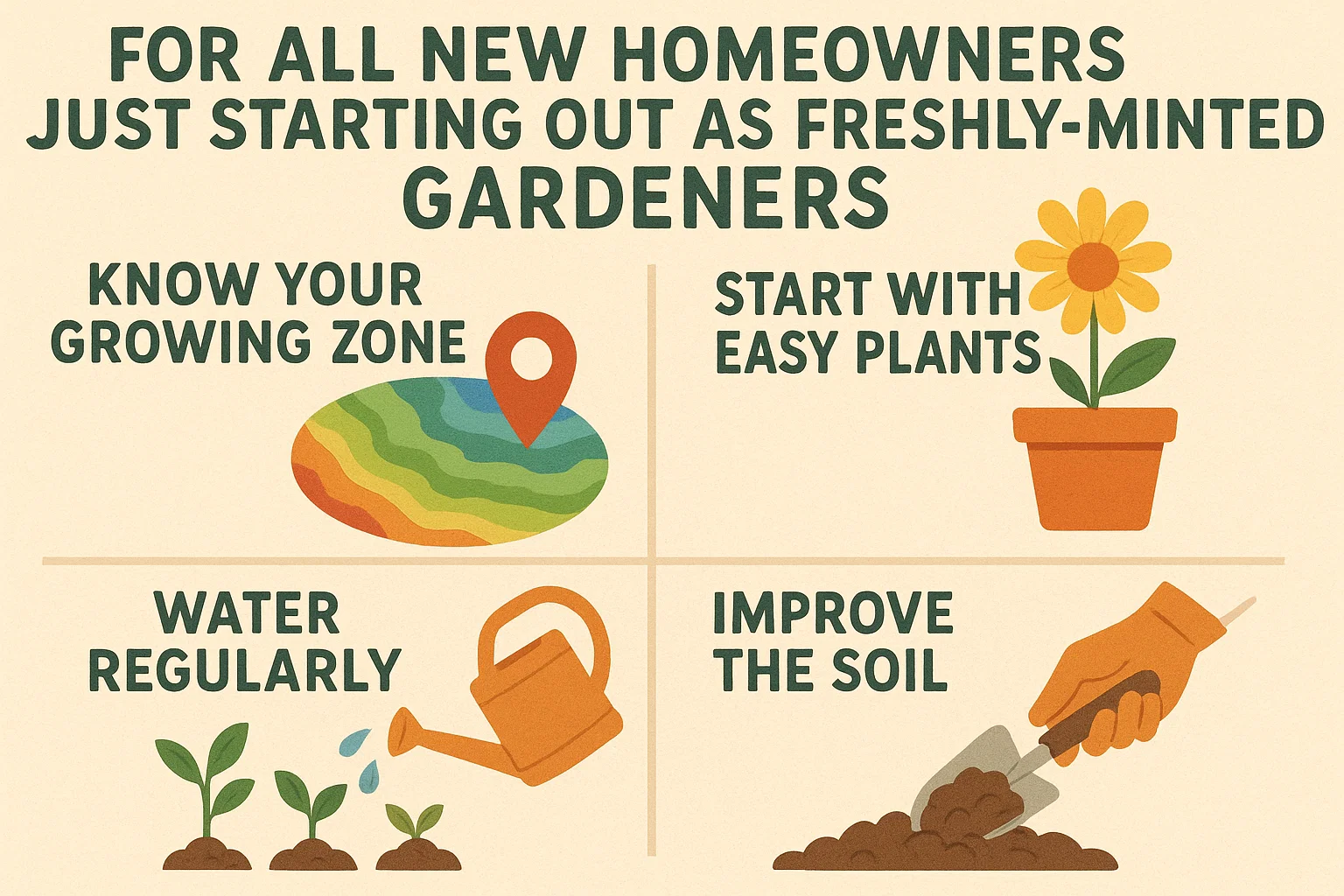 Beginner's Gardening Guide infographic