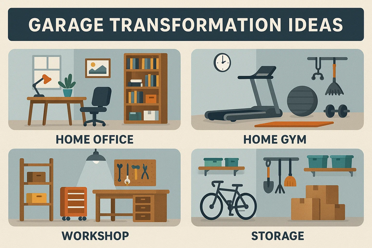 Garage Makeover Guide infographic