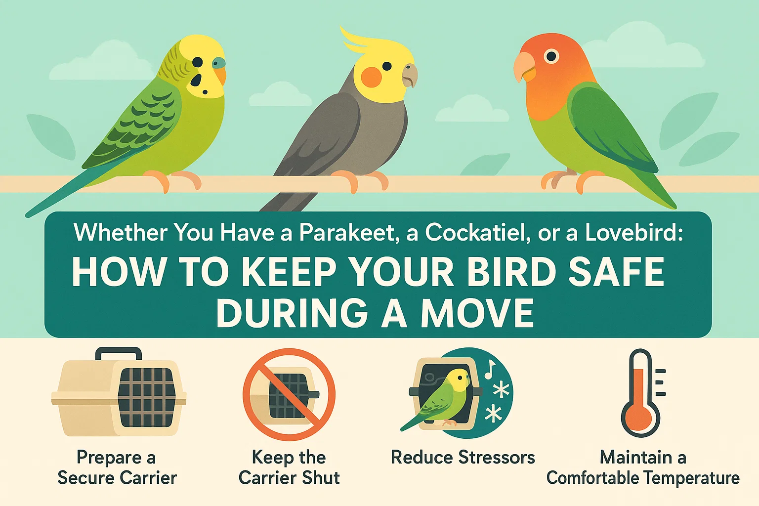 Bird Safety Moving Tips infographic