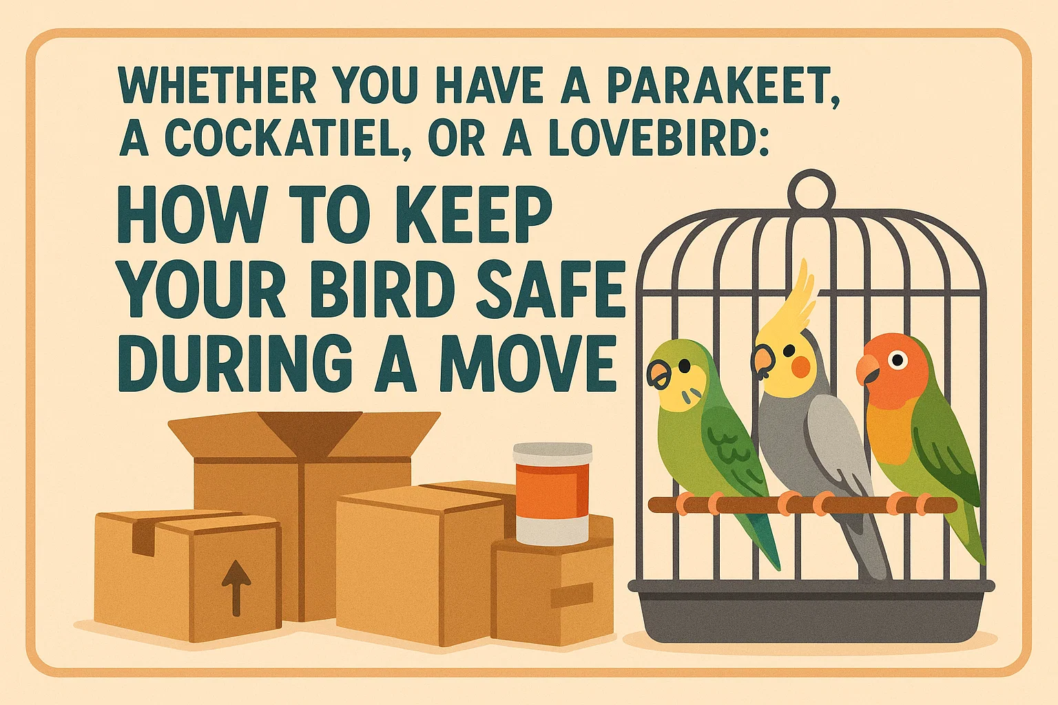 Bird Safety Moving Tips infographic