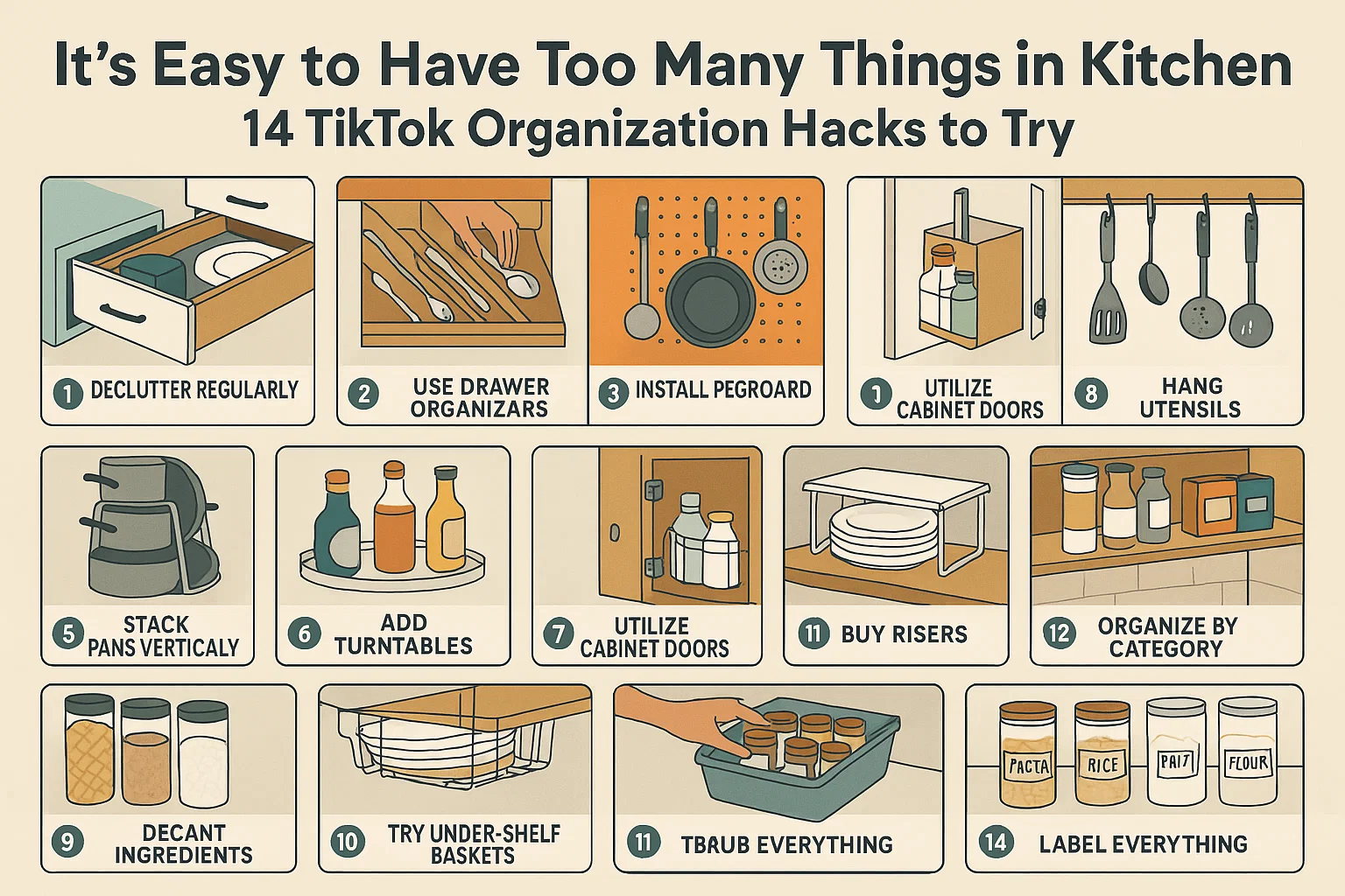Kitchen Organization Hacks infographic