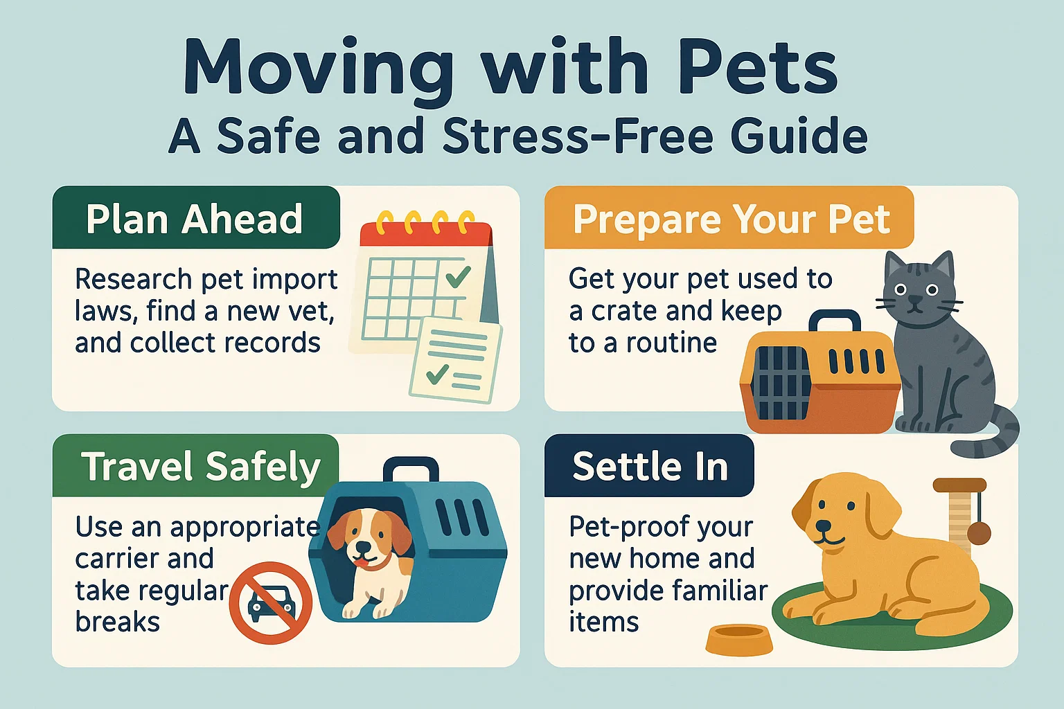 Pets Moving Guide infographic