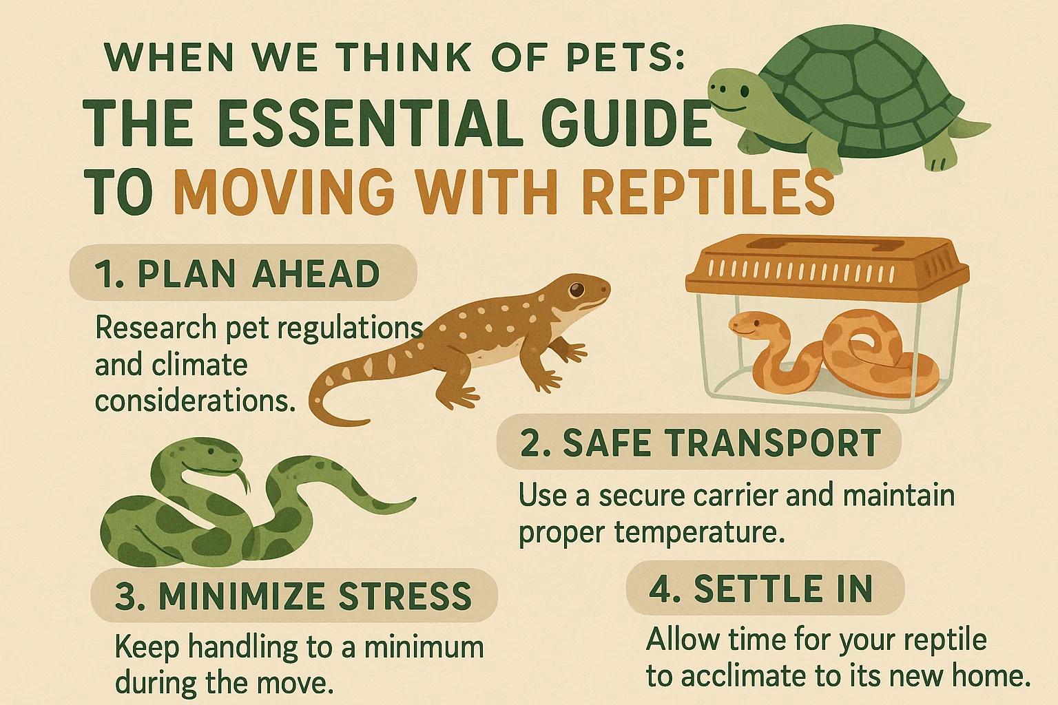 Reptile Moving Guide infographic