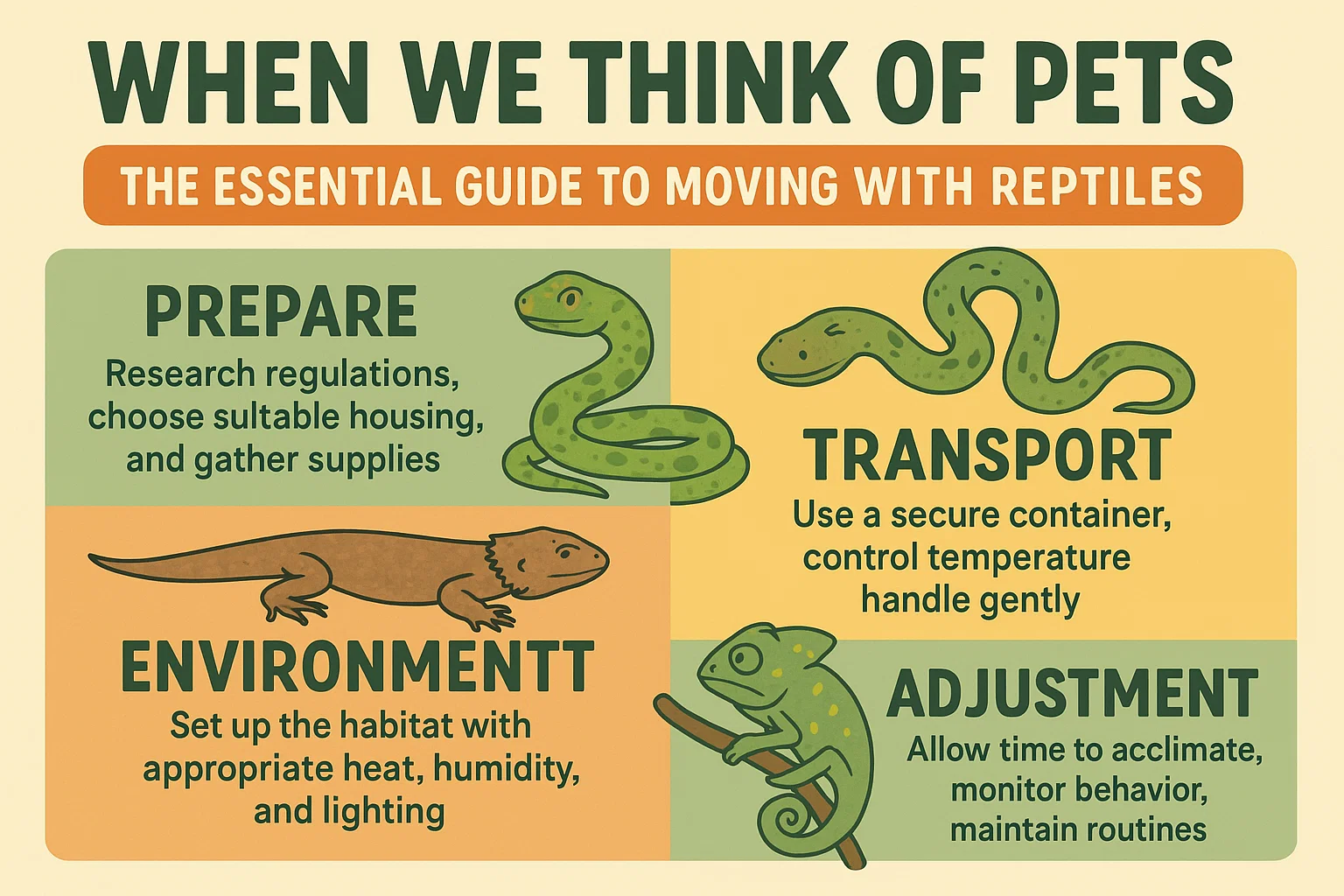 Reptile Moving Guide infographic
