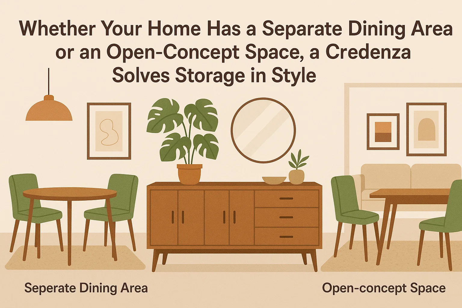 Stylish Credenza Storage Solution infographic