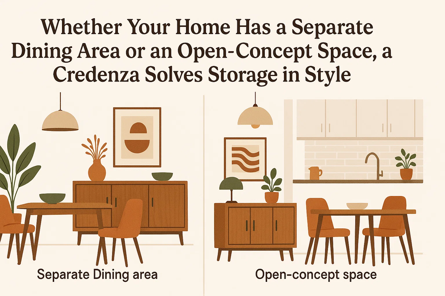 Stylish Credenza Storage Solution infographic