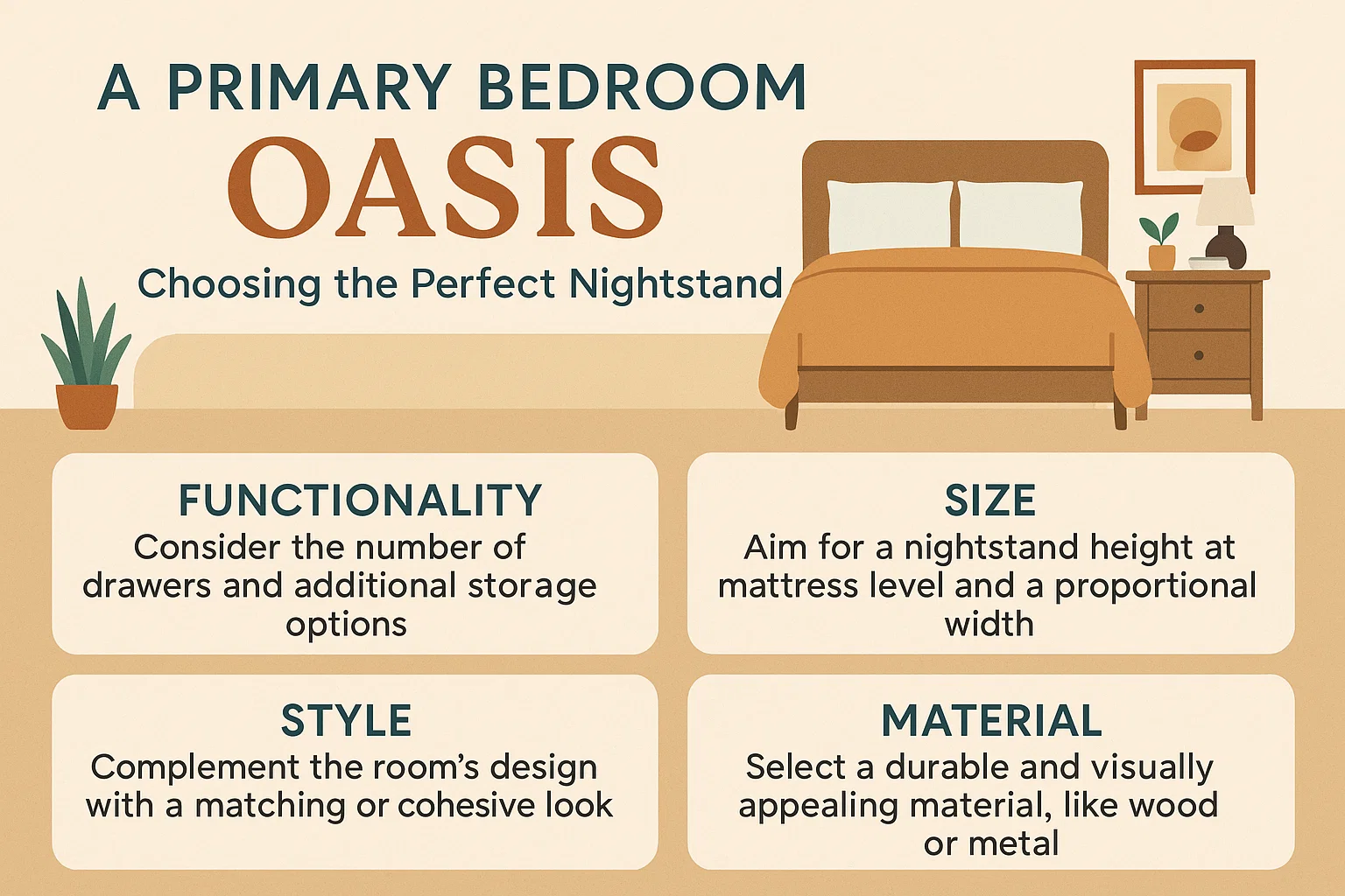 Nightstand Selection Guide infographic
