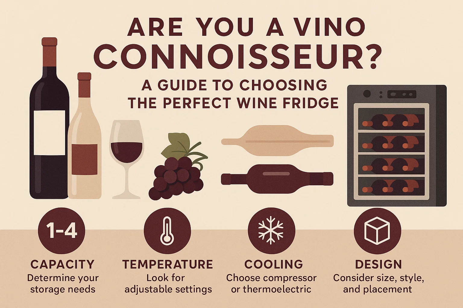 Wine Fridge Guide infographic