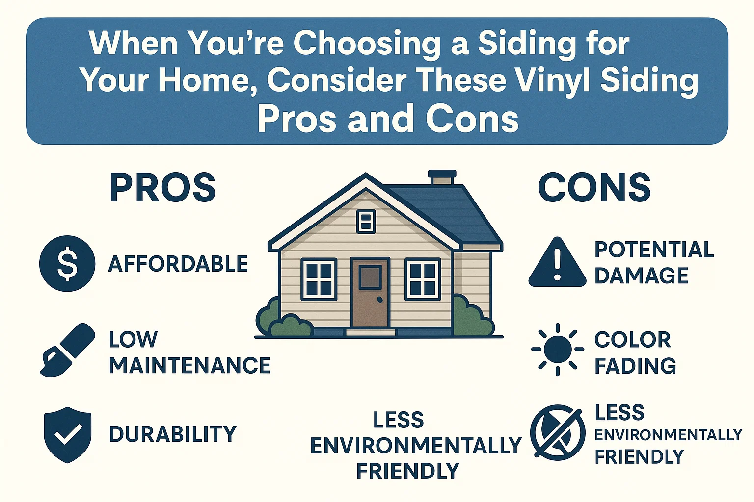 Vinyl Siding Benefits infographic