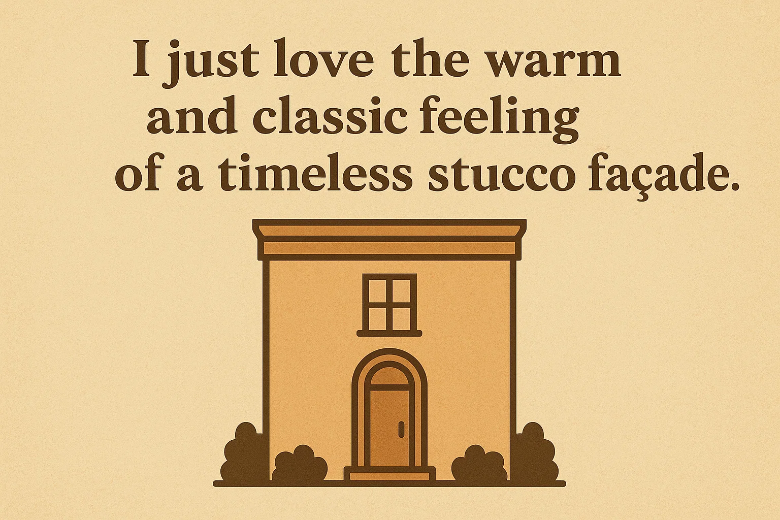 Timeless Stucco Façade infographic