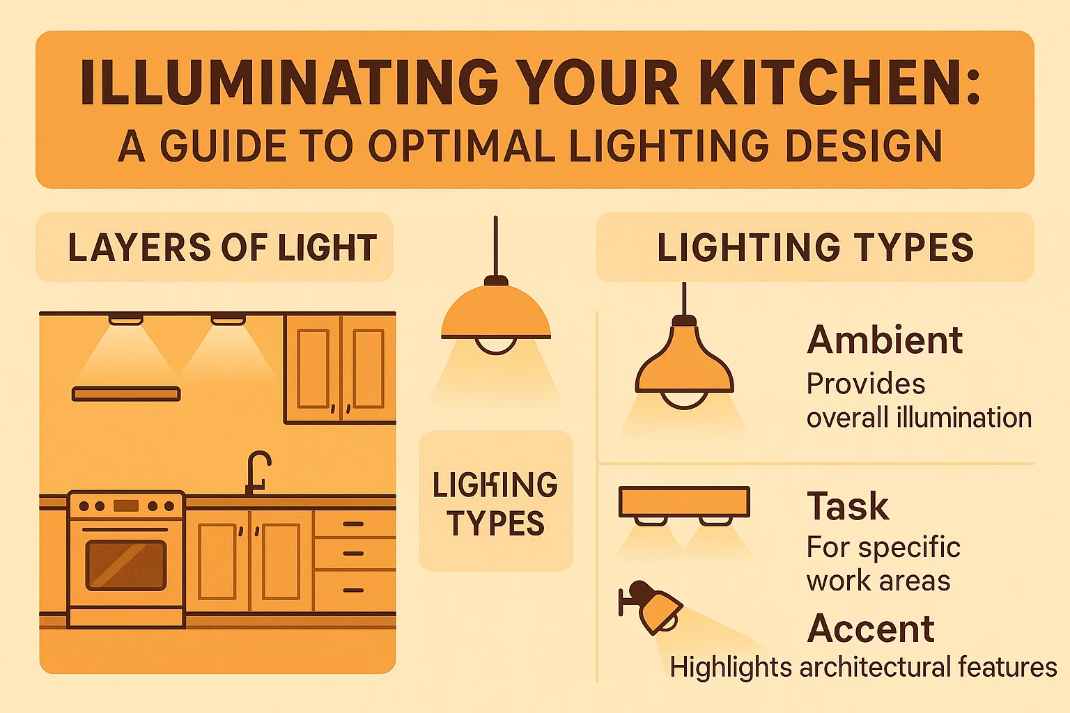 Kitchen Lighting Guide infographic
