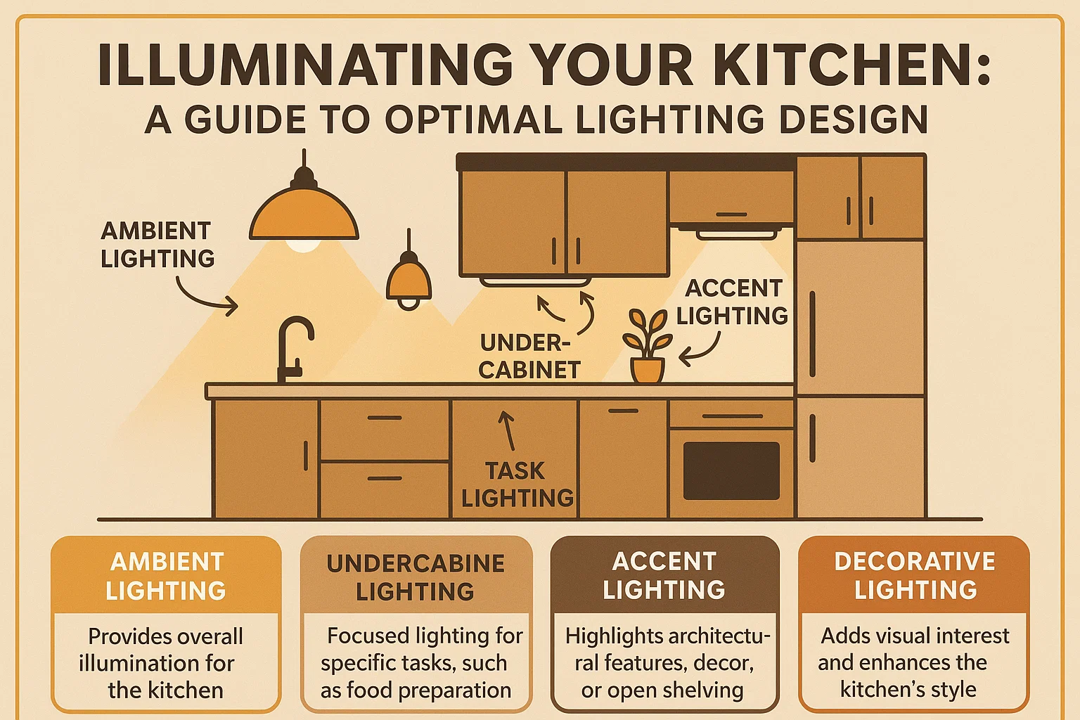 Kitchen Lighting Guide infographic