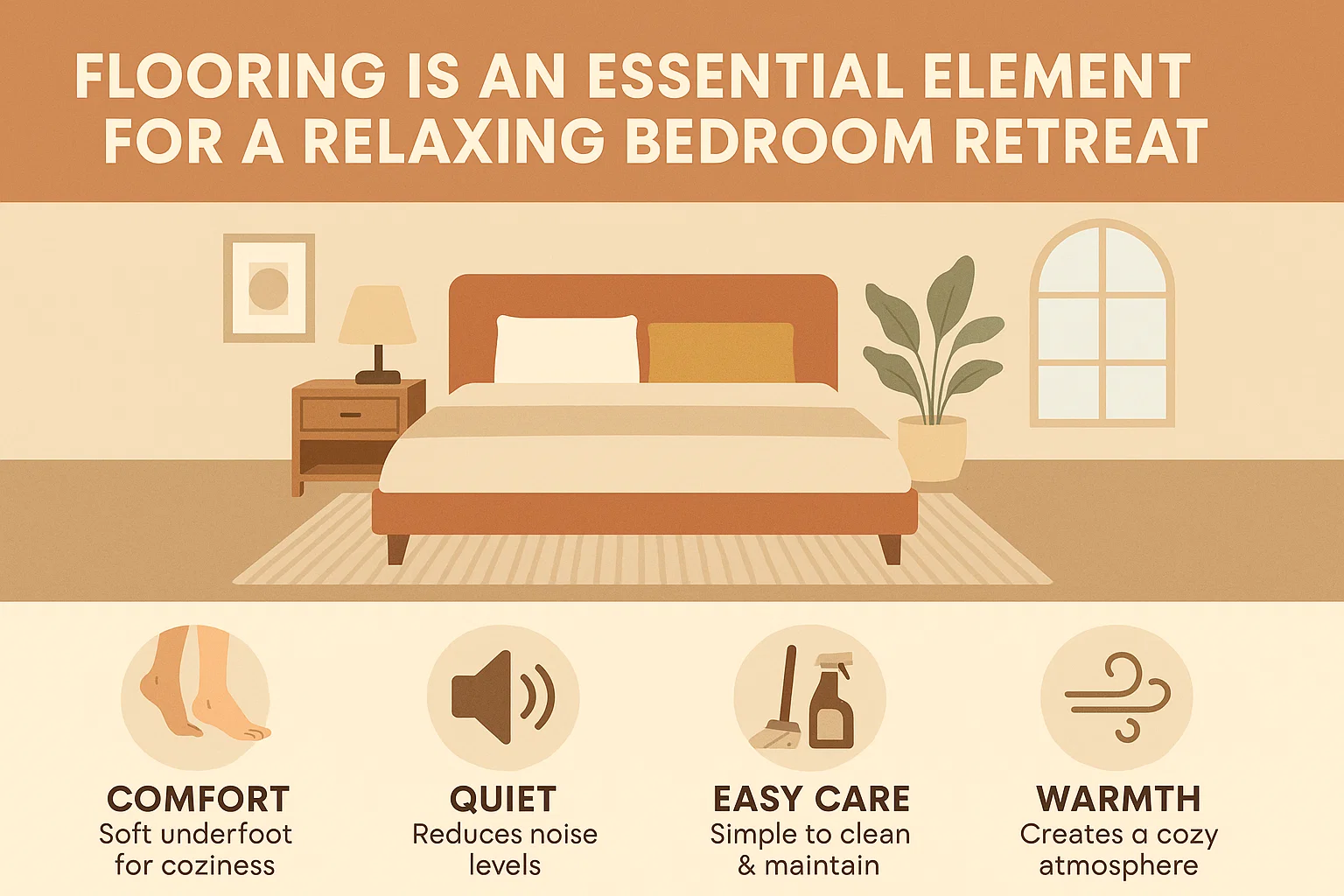 Relaxing Bedroom Flooring Guide infographic