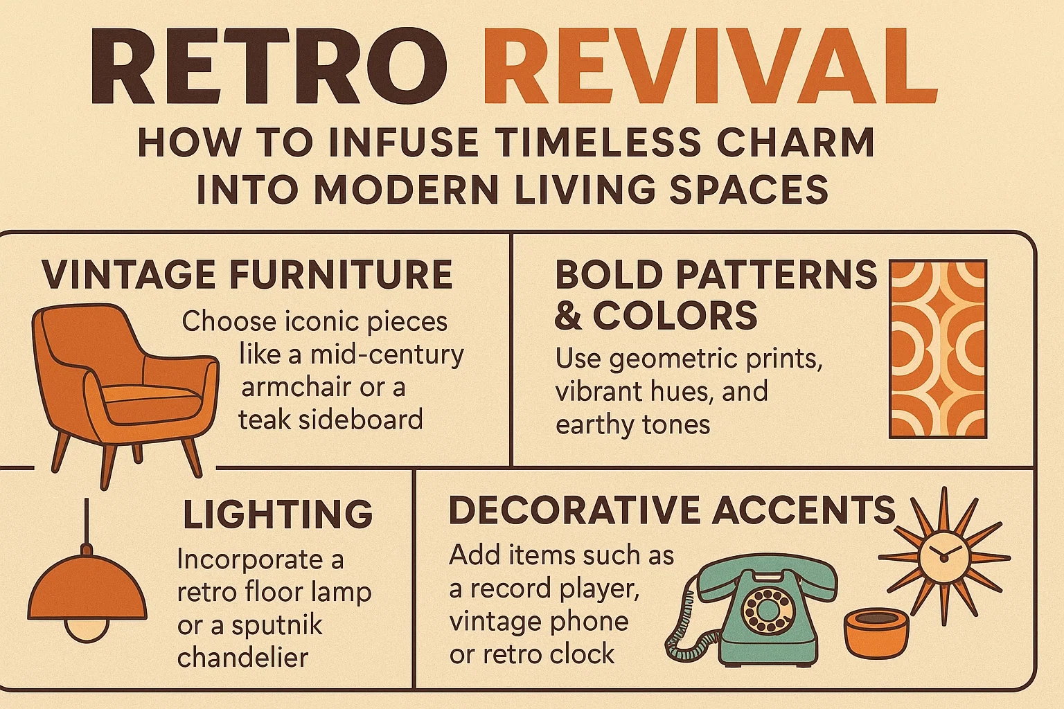Retro Interior Charm infographic