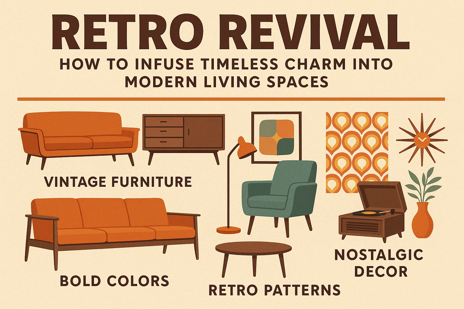 Retro Interior Charm infographic