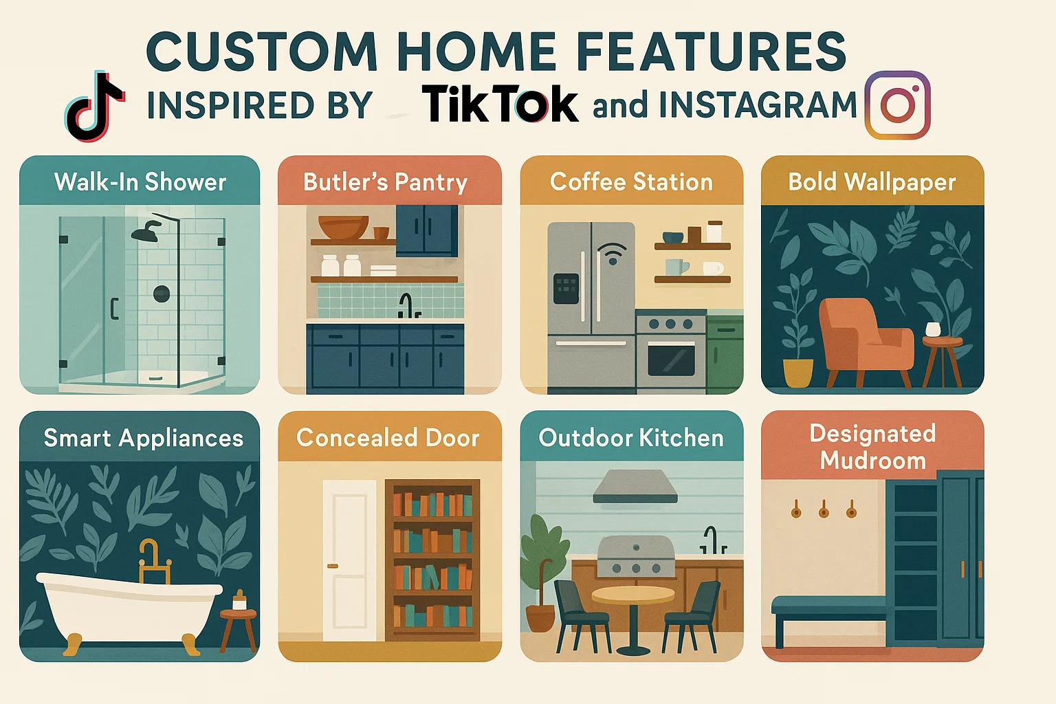 Trendy Home Features infographic