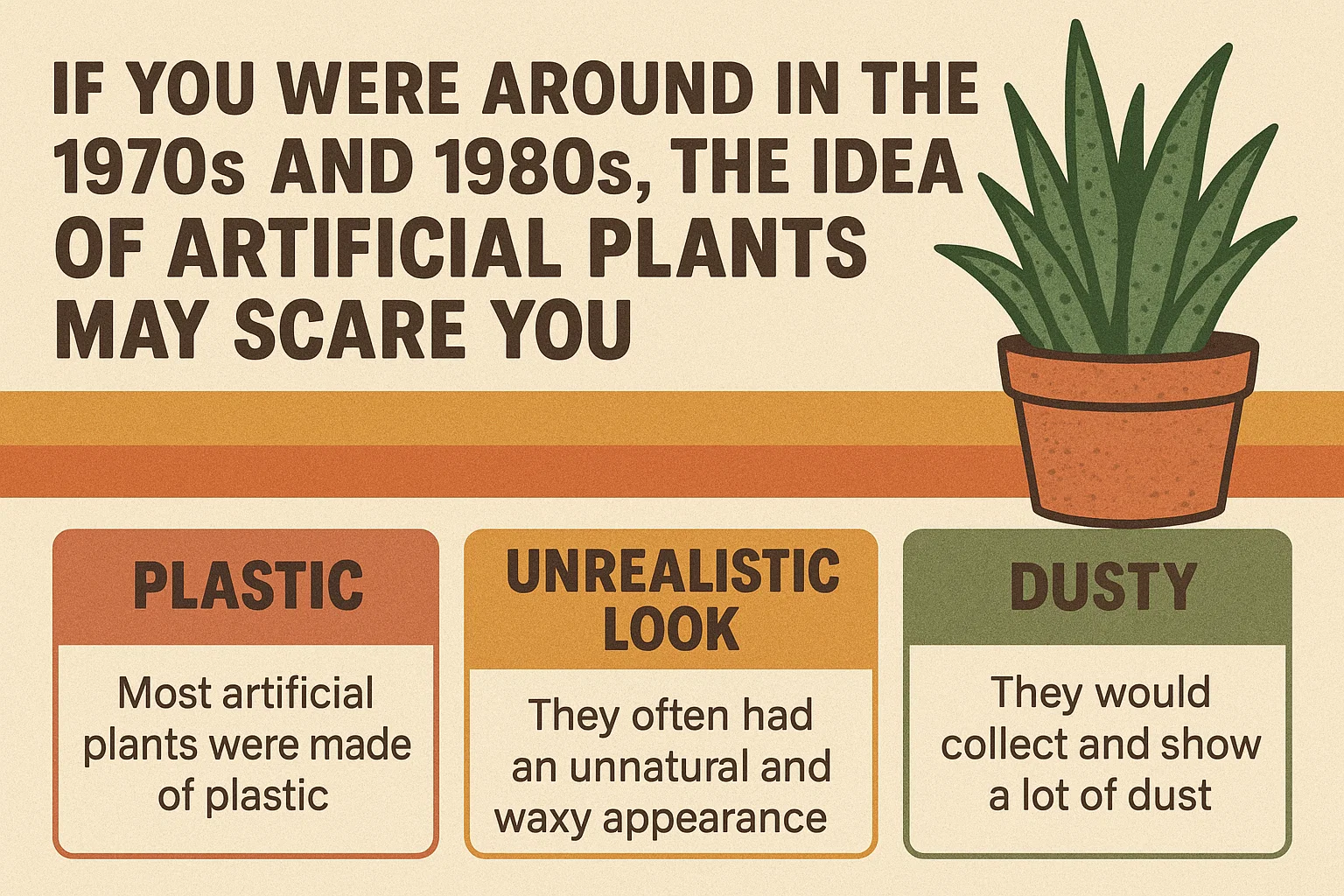 Retro Artificial Plant Fears infographic