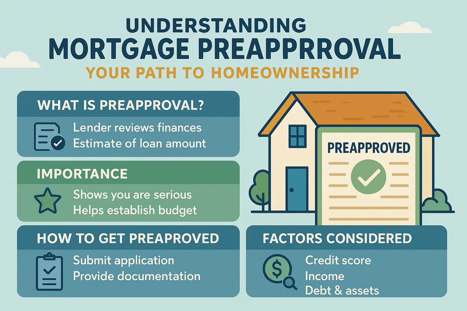Mortgage Preapproval Guide infographic