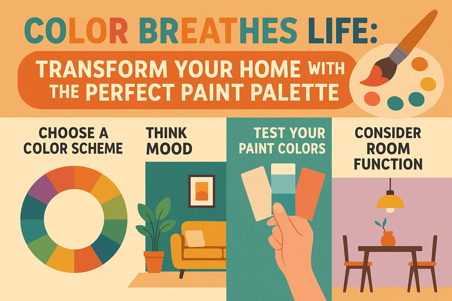 Colorful Home Transformation infographic