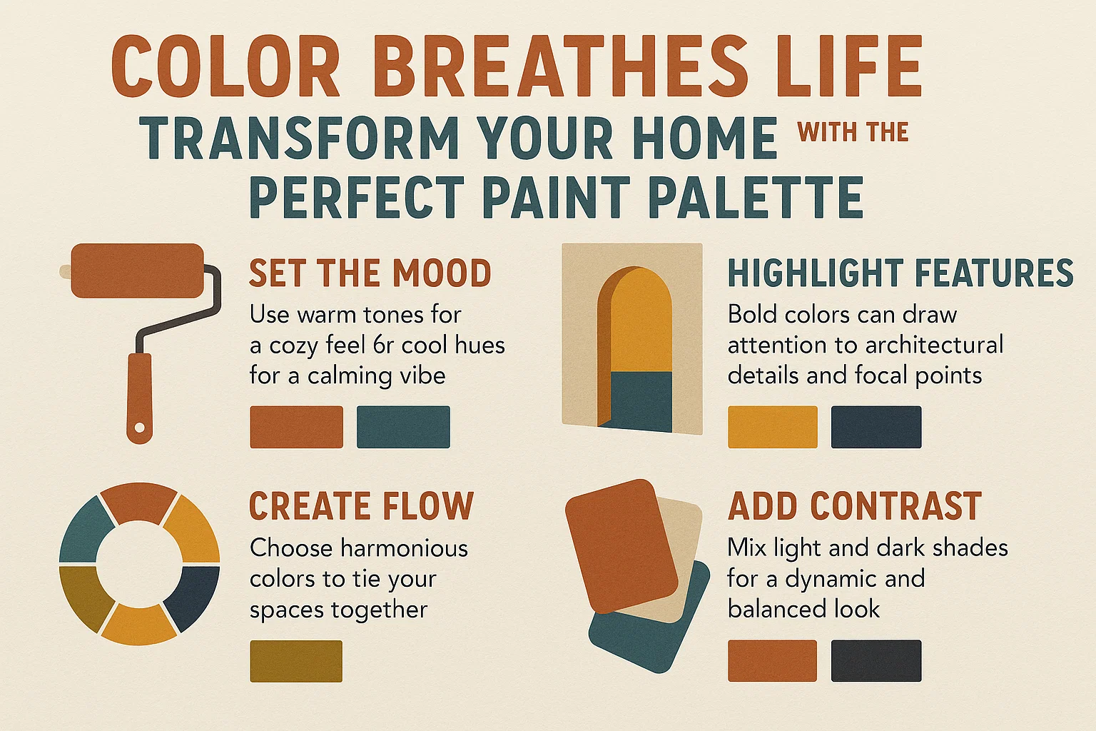 Colorful Home Transformation infographic
