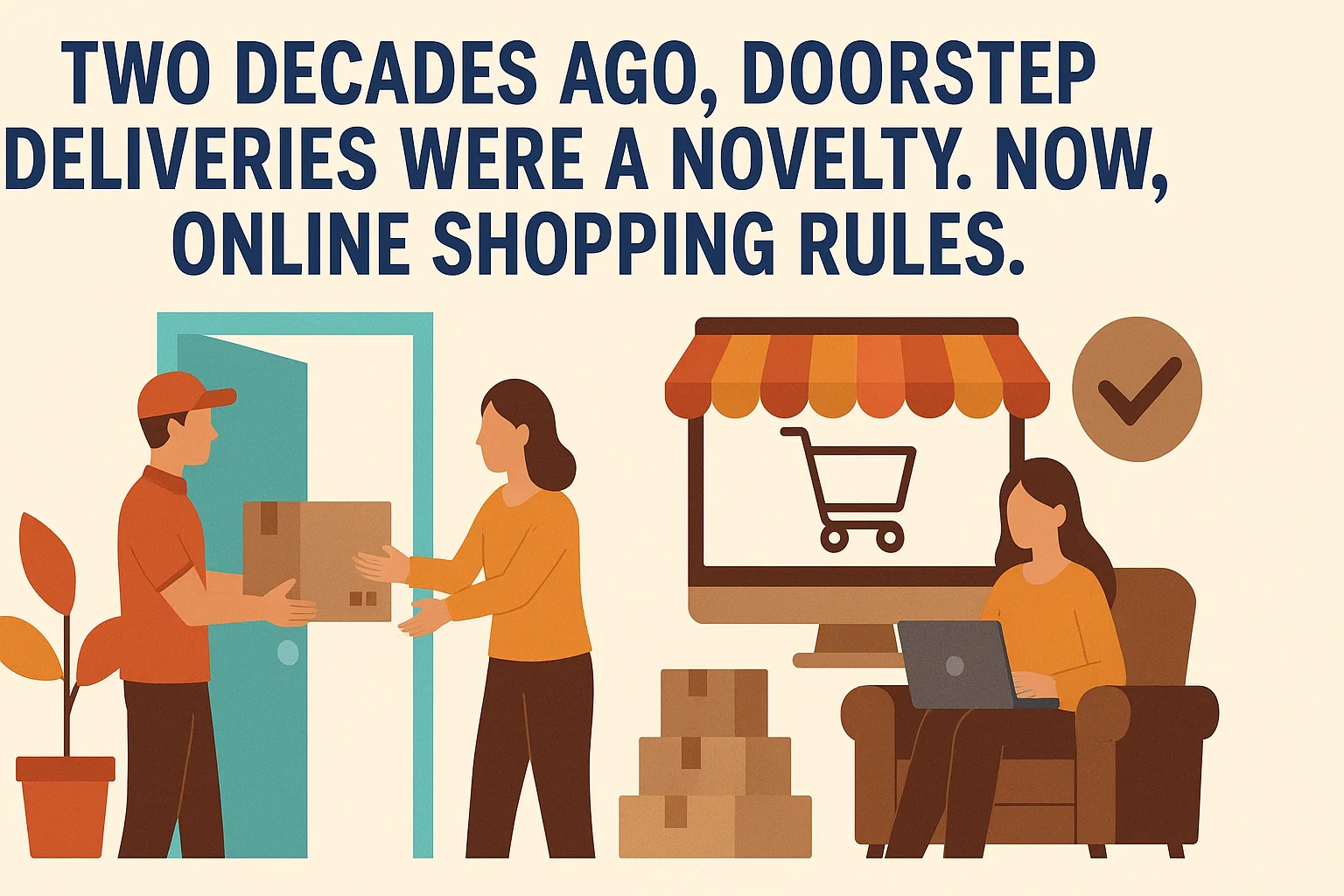 Evolution of Shopping infographic