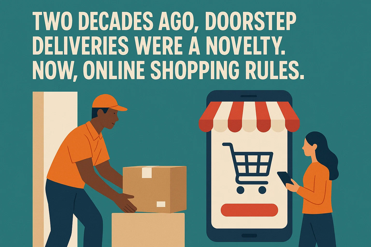 Evolution of Shopping infographic