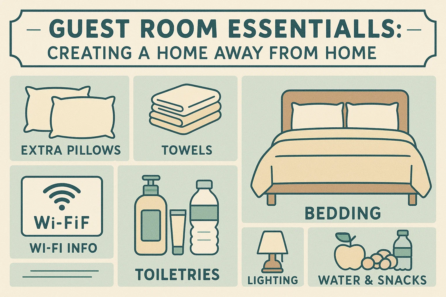 Guest Room Essentials infographic
