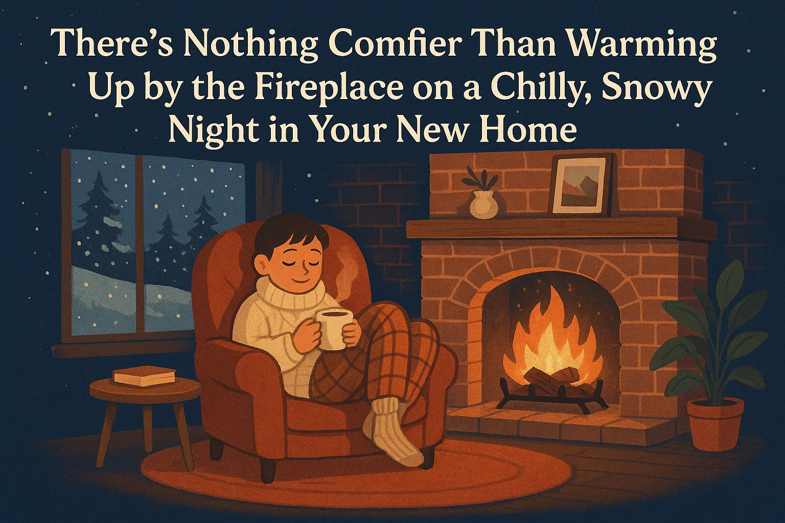Cozy Fireplace Night infographic