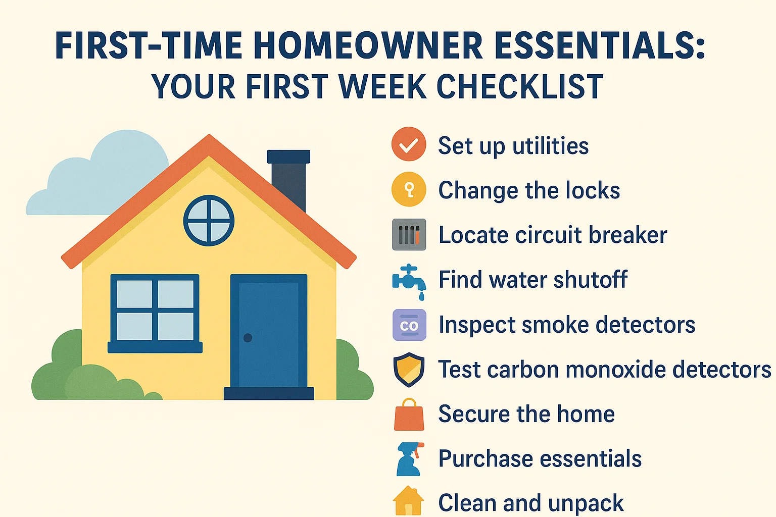 Homeowner Essentials Checklist infographic