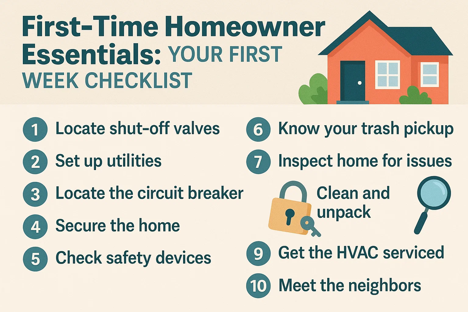 Homeowner Essentials Checklist infographic