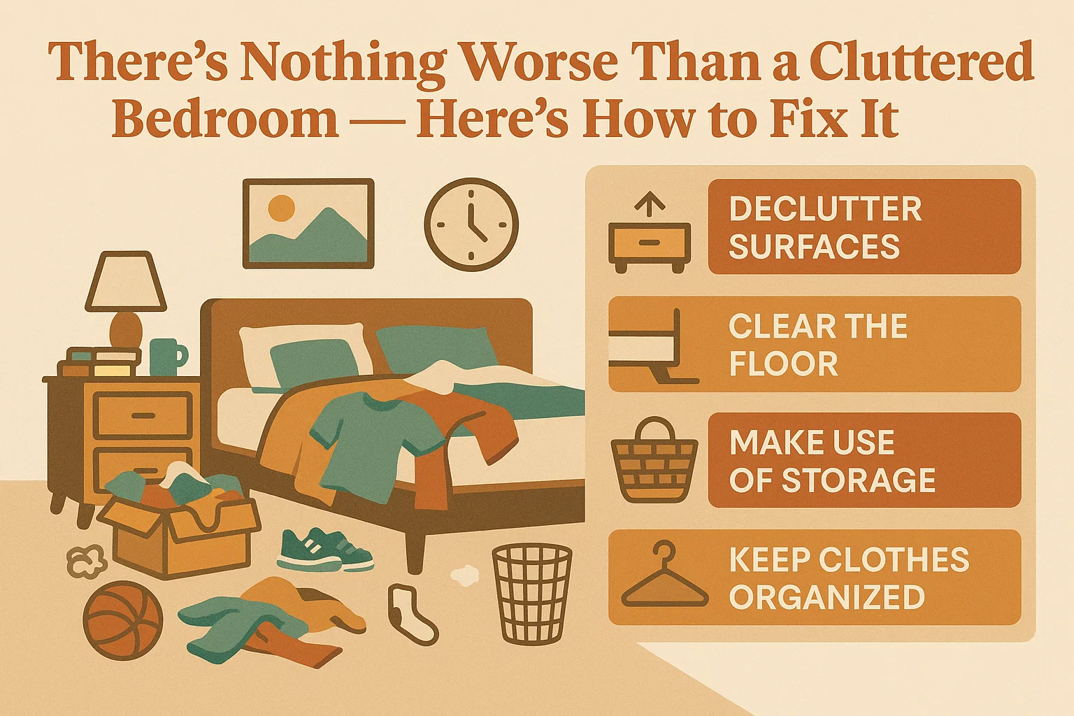 Declutter Your Bedroom infographic