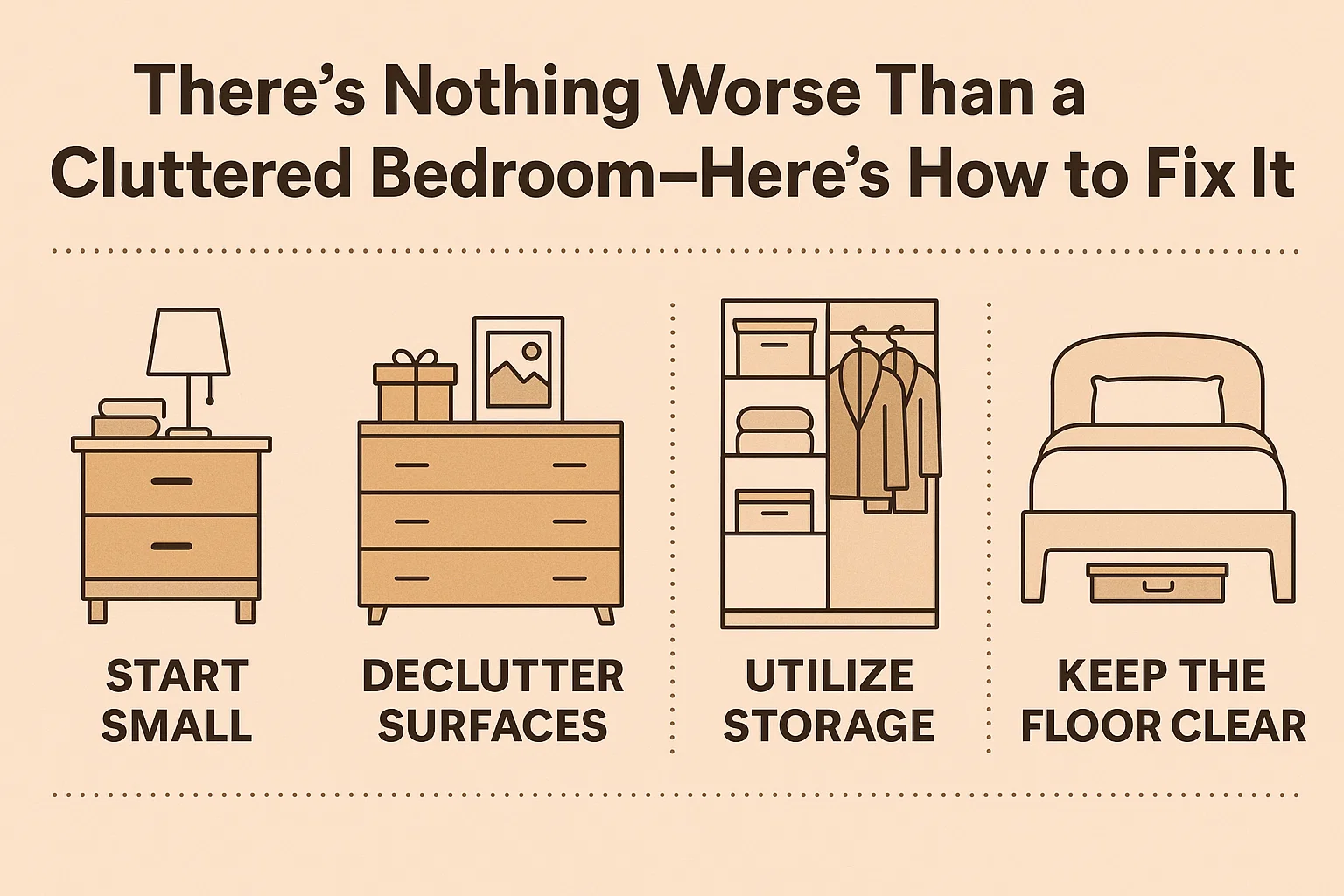 Declutter Your Bedroom infographic