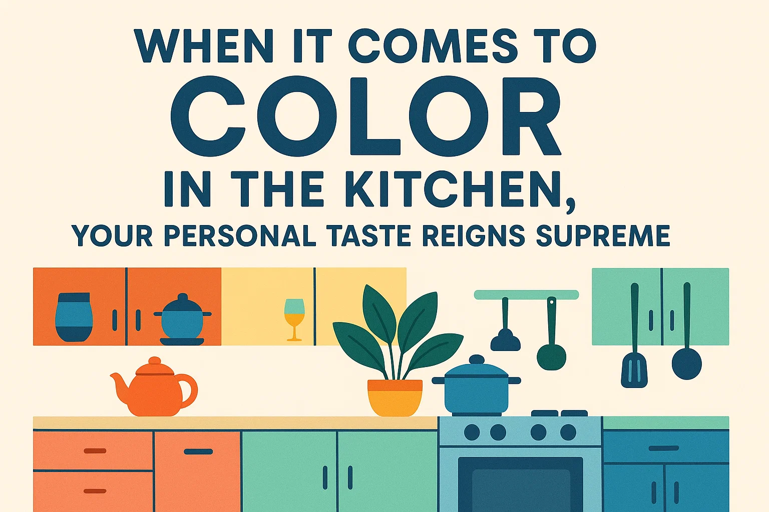 Colorful Kitchen Ideas infographic