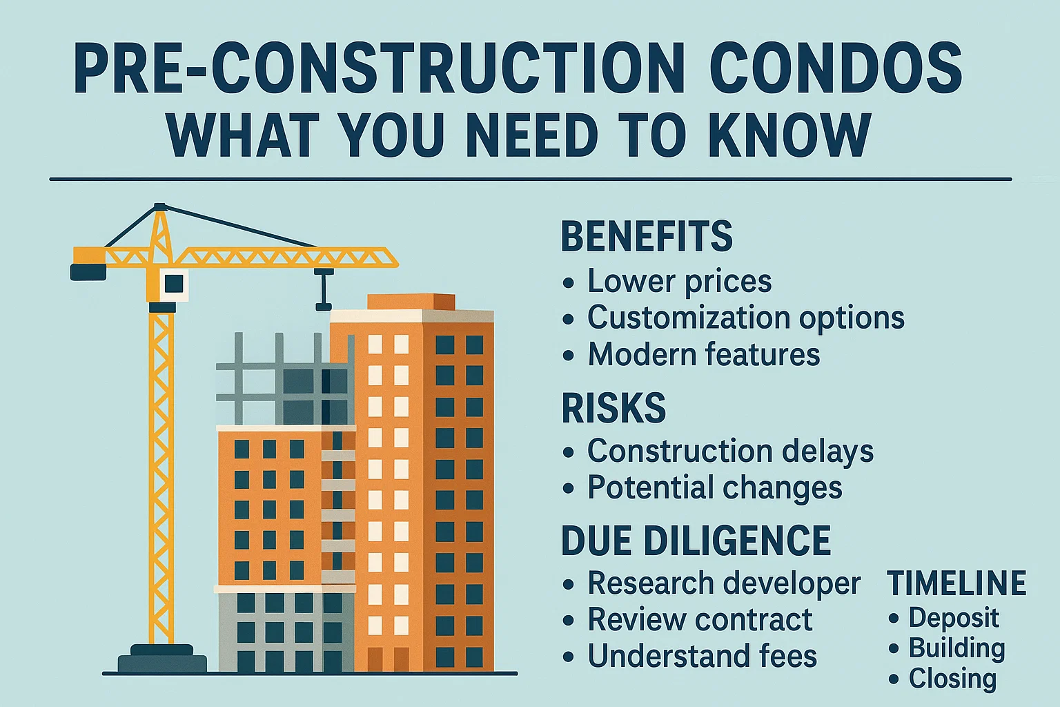 Pre-Construction Condo Insights infographic