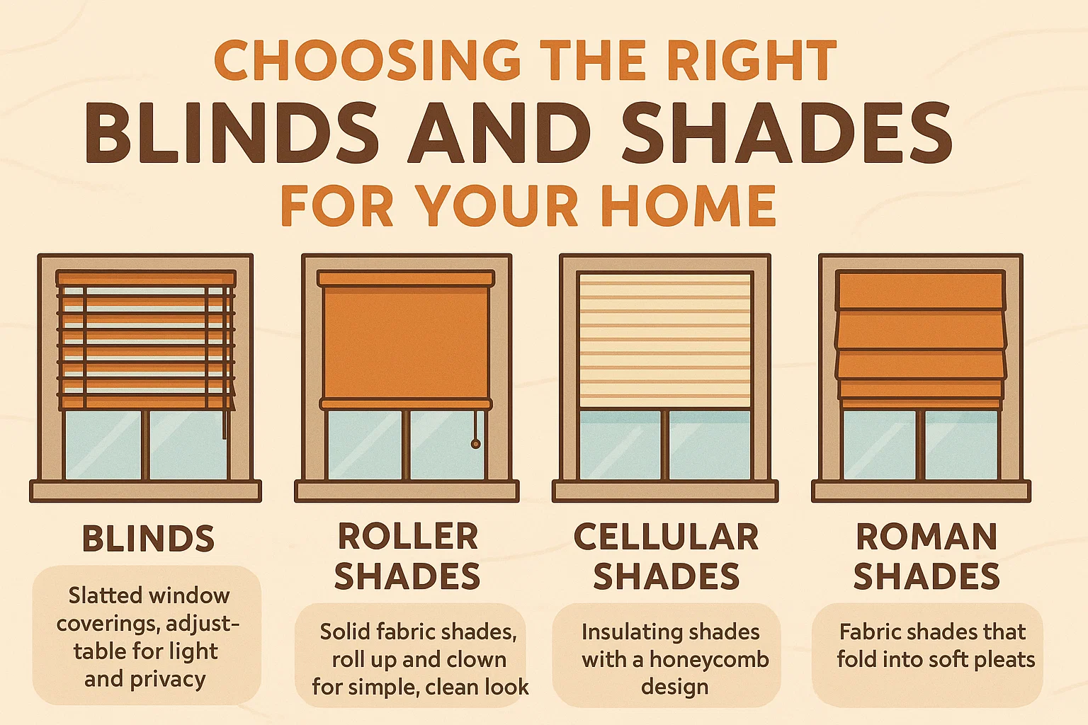 Blinds and Shades Guide infographic