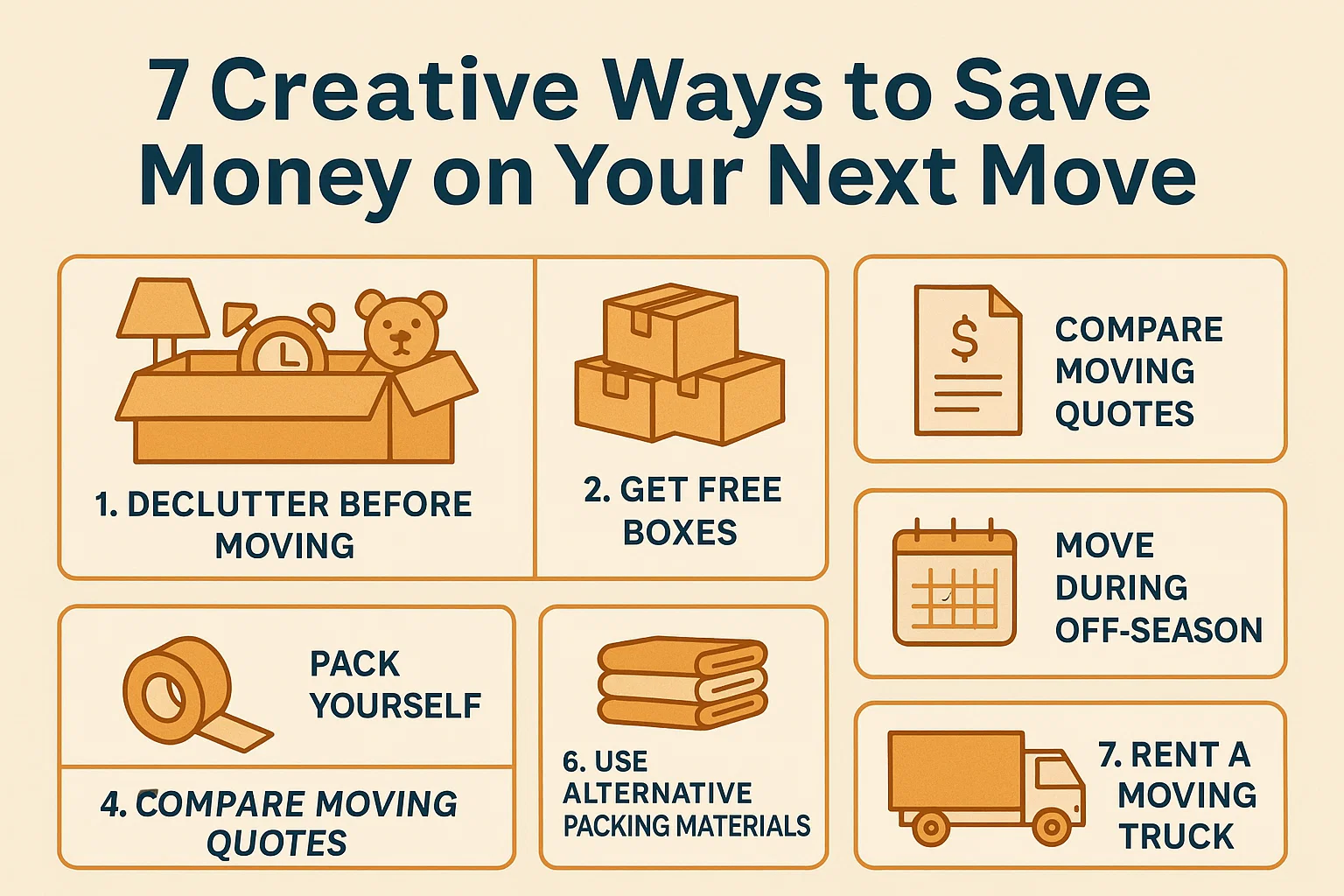 Money-Saving Moving Tips infographic