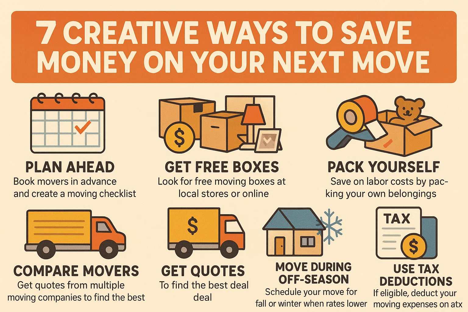 Money-Saving Moving Tips infographic