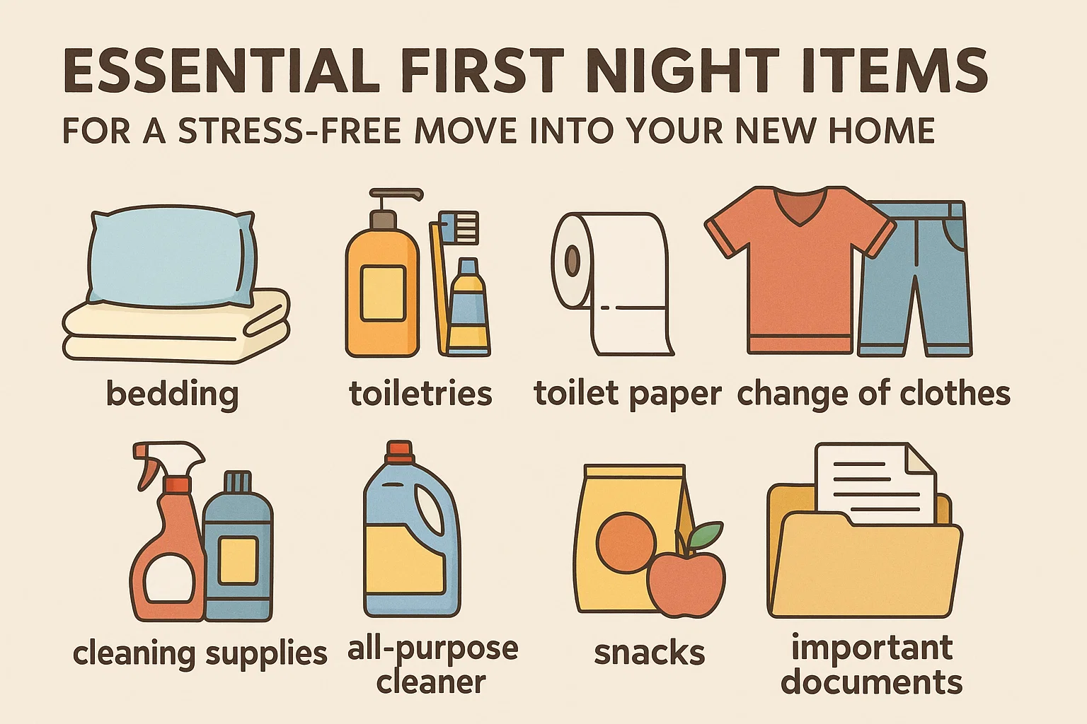New Home Essentials infographic