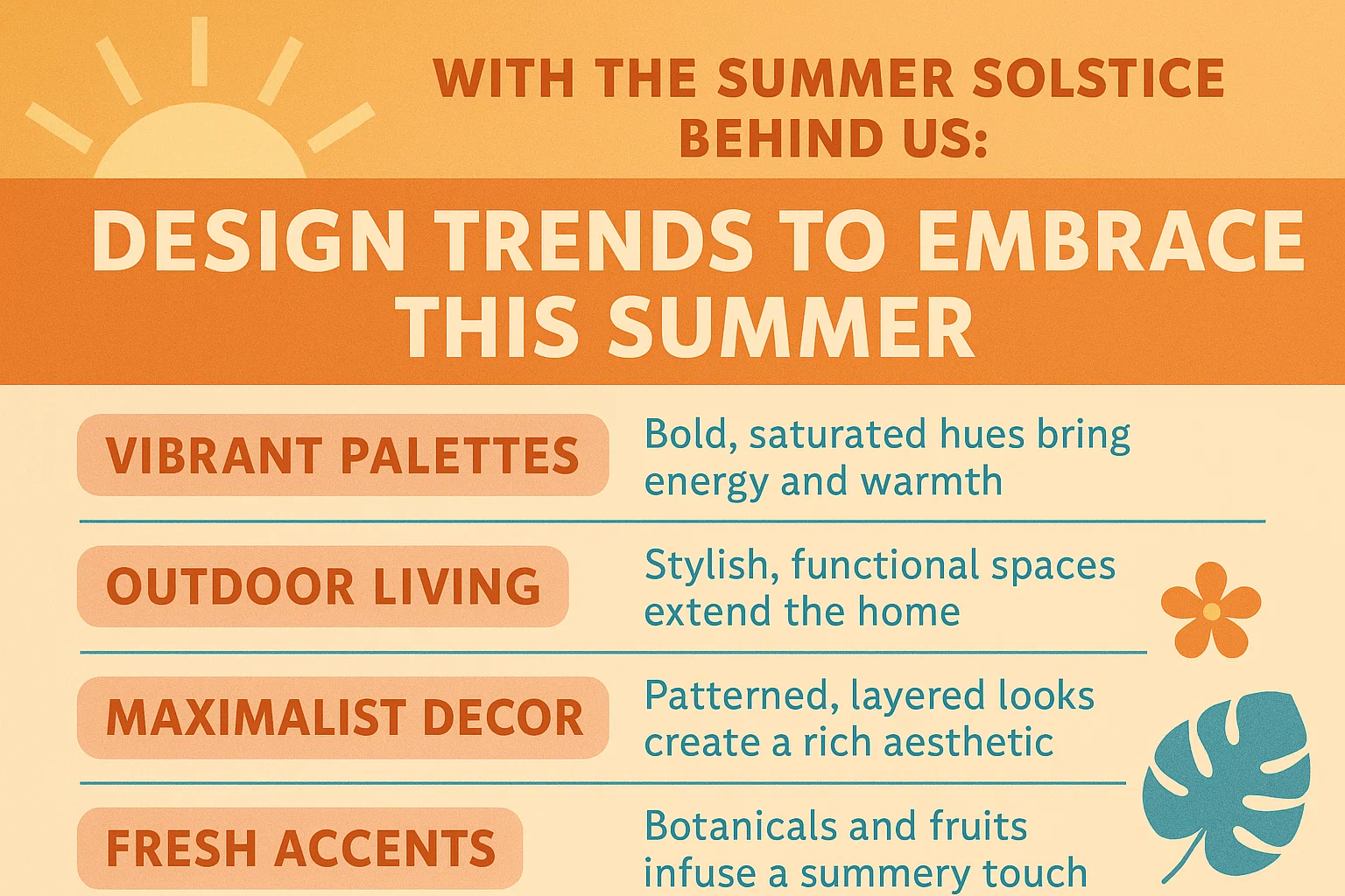 Summer Design Trends infographic