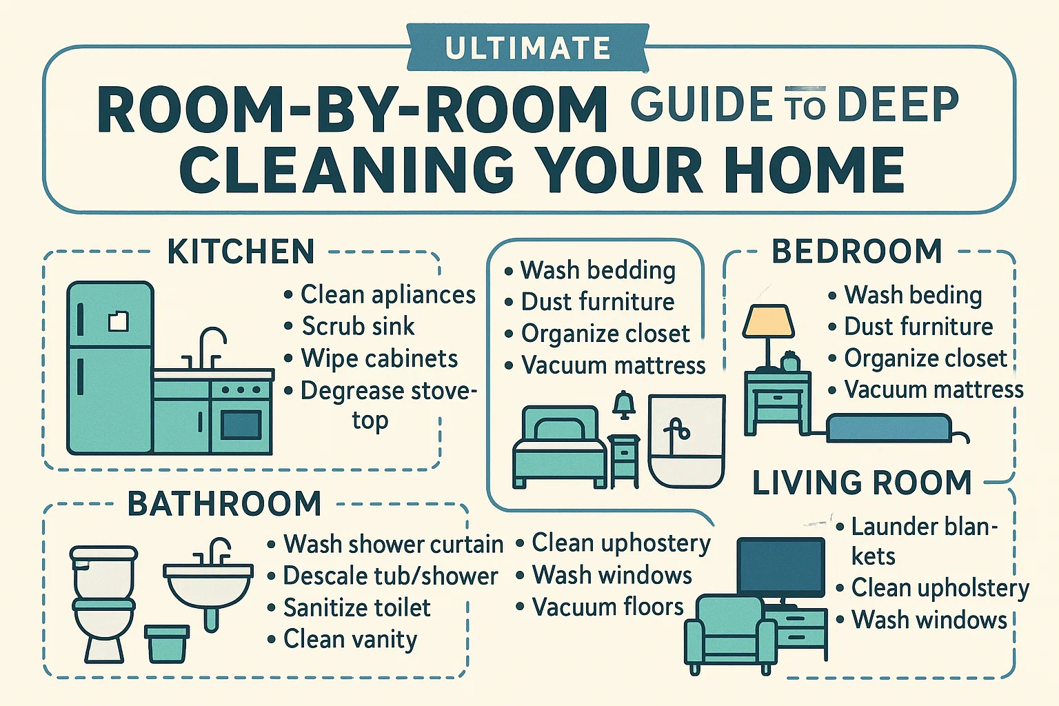 Deep Cleaning Guide infographic