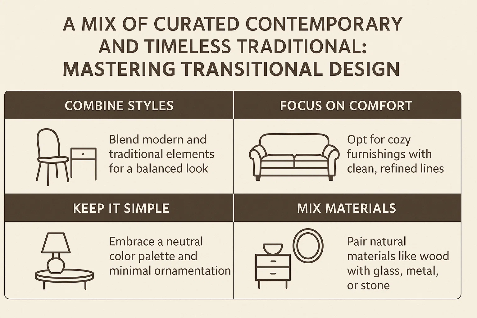 Transitional Design Mastery infographic