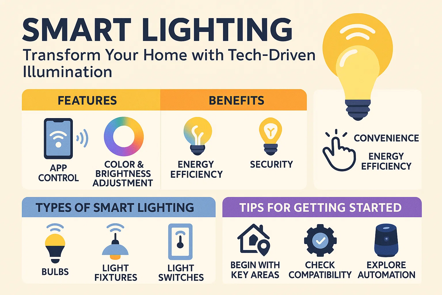 Smart Home Lighting infographic