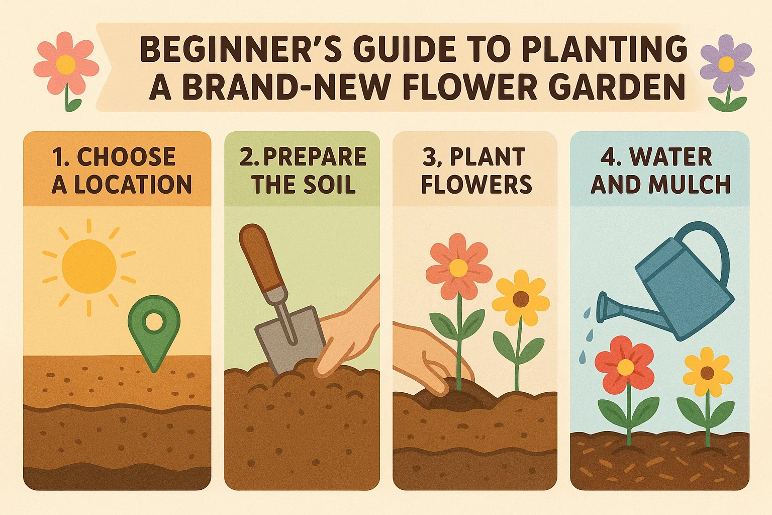 Flower Garden Infographic infographic