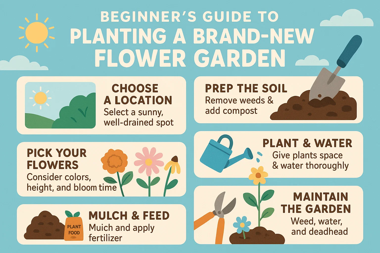 Flower Garden Infographic infographic