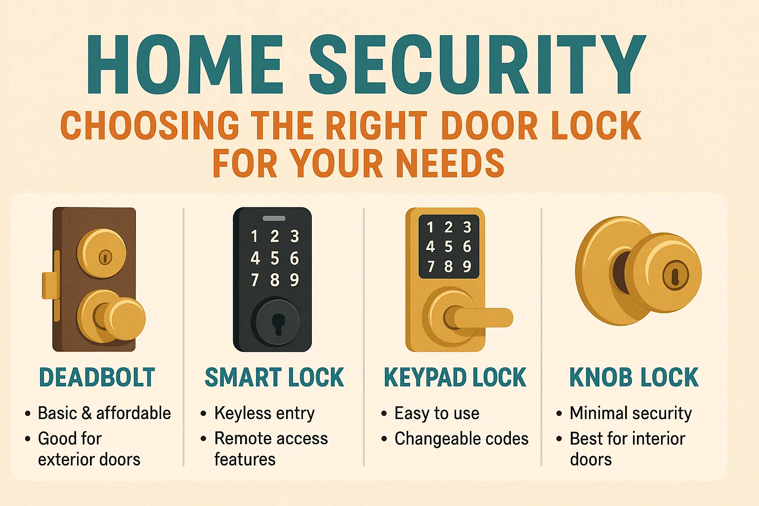 Choosing Door Locks infographic