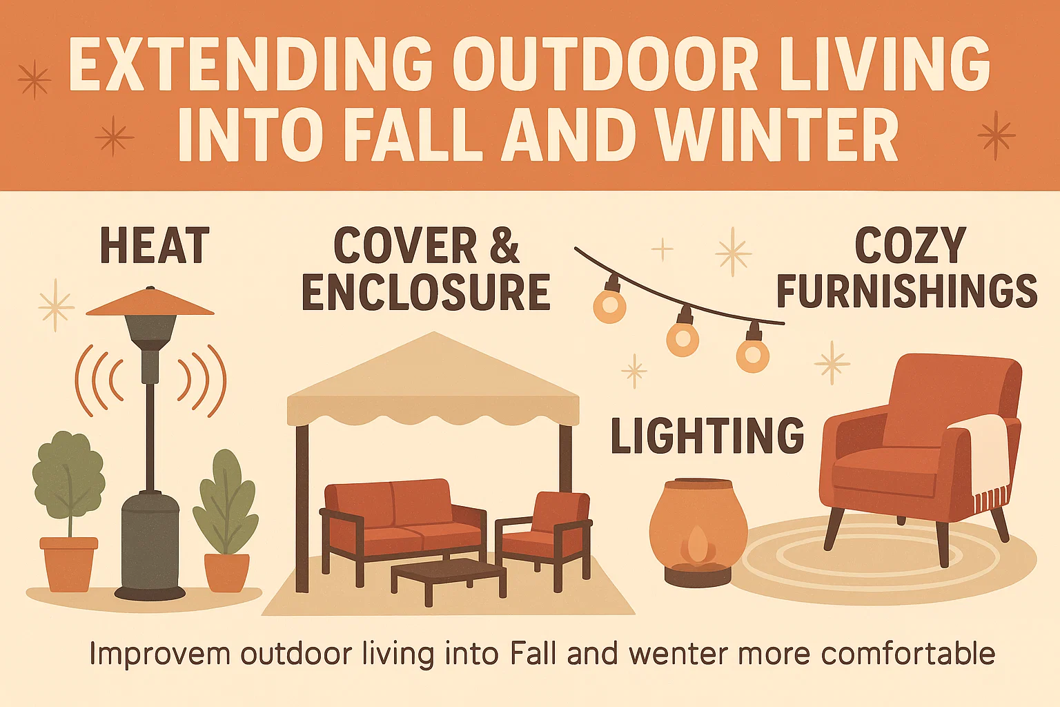 Year-Round Outdoor Living infographic