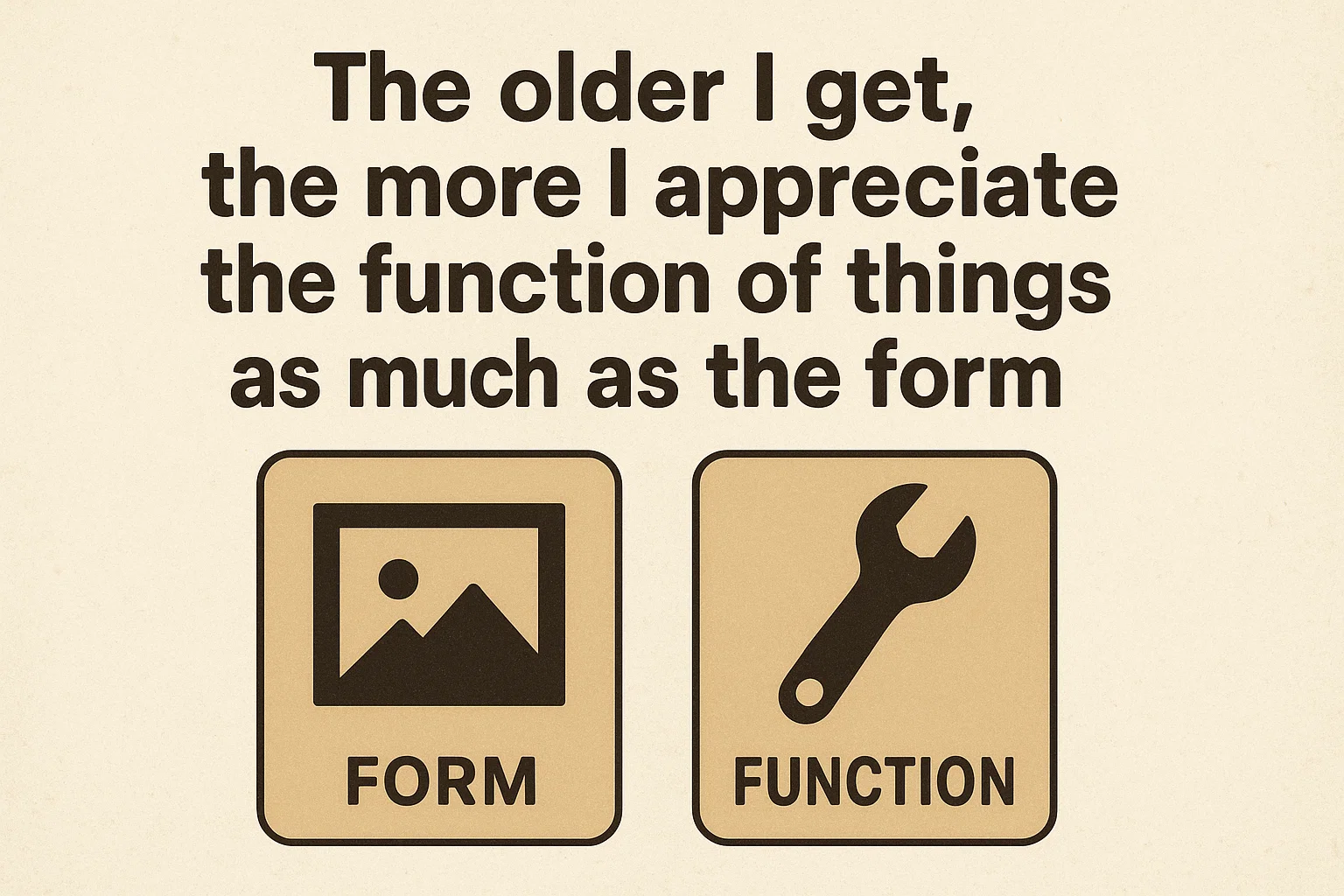 Function Over Form infographic