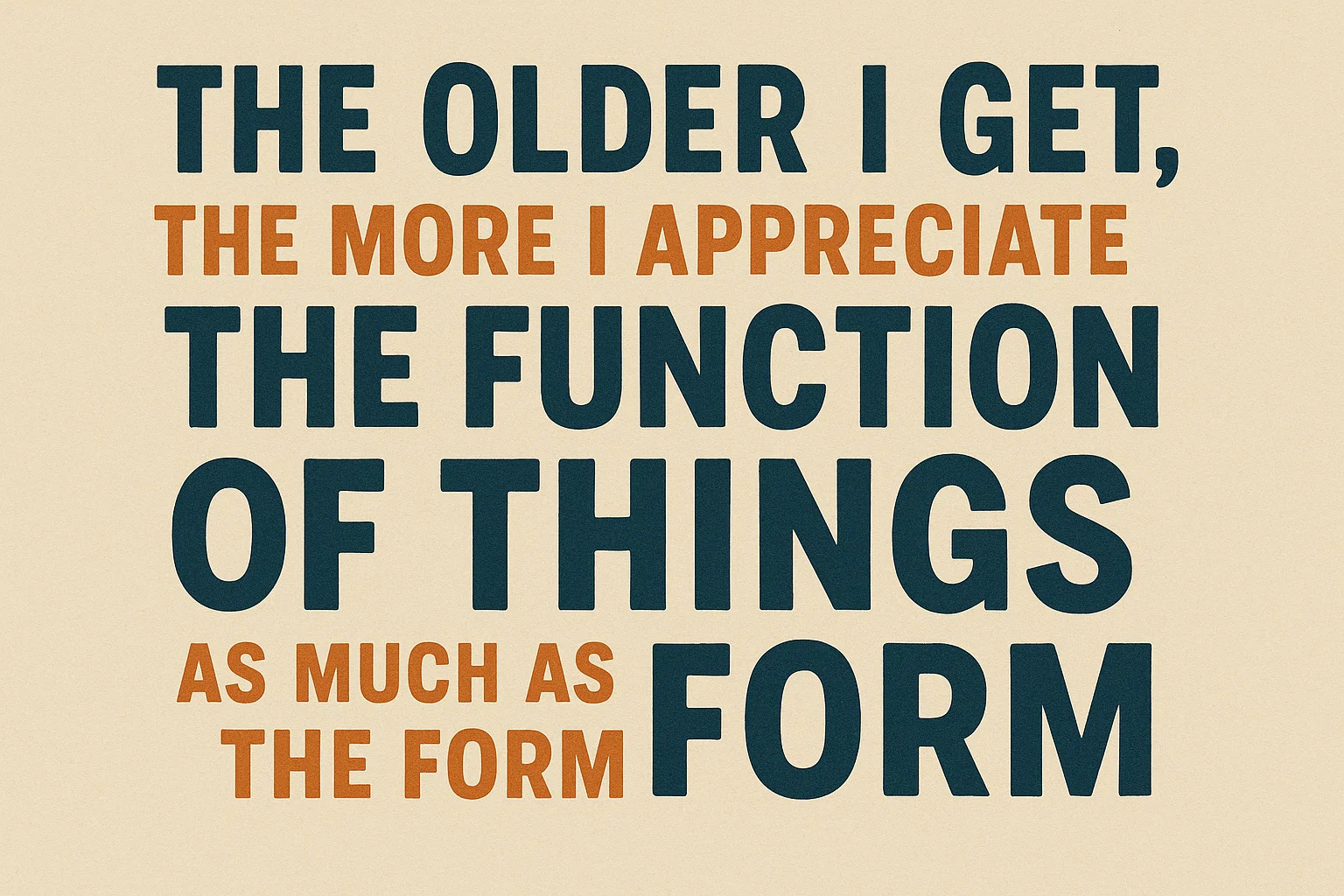 Function Over Form infographic